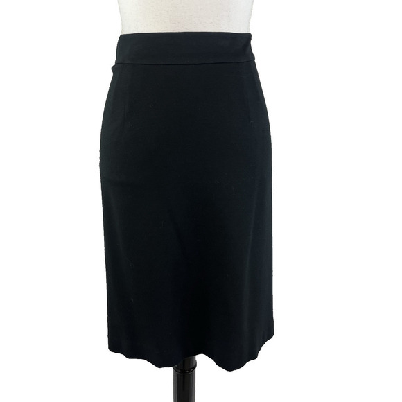 Trina Turk Los Angeles Skirt size 12 Classic Black Pencil Knee Stretch Career - Picture 1 of 8